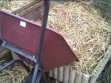 Low level composter: adding material